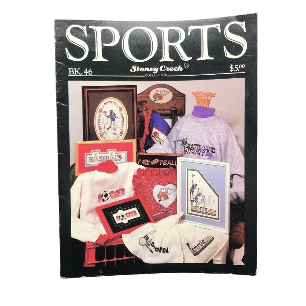 Vintage Cross Stitch Patterns, Sports, 1986 Stoney Creek Collection Book 46